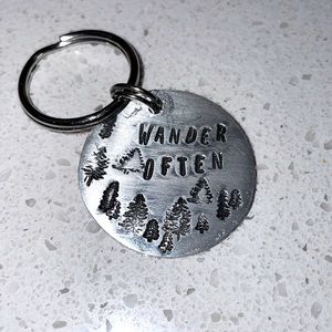 Hand Stamped Aluminum Keychain